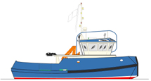 13m Harbout Tug / Workboat, Illustration
