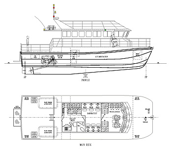 15.00m Catamaran Survey Vessel GA