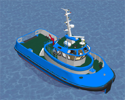 16m DOT Tug - Macduff DEE 16 3d profile