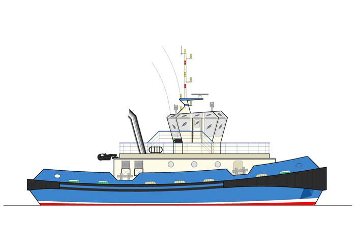 25m ASD Harbour Tug, Illustration