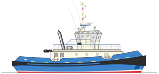 25m ASD Harbour Tug, Illustration