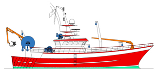 27.9 Pelagic Trawler, Illustration.