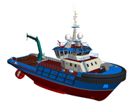 40m General purpose tug - Macduff TAY 40 3d profile