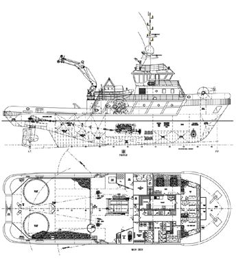 40m General purpose tug - Macduff TAY 40 GA