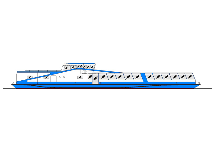 45m Restaurant/ River Cruise Vessel Large Profile