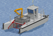 8m Waste Collection Vessel - 3d Illustration