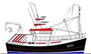 19.00m Twin Rig Trawler, Illustration.