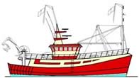 23.00m Twin Rig Trawler, Illustration.