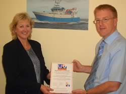 Receiving our ISO 9001:2000 certificate