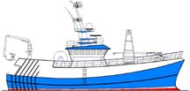 26.00m Twin Rig Trawler, Illustration.