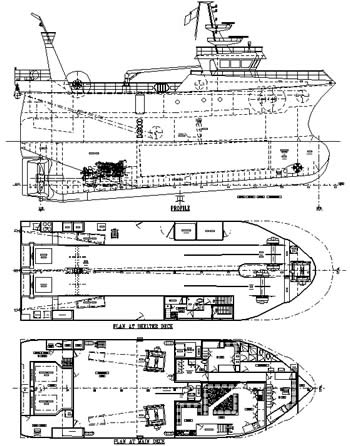 Stern trawler design